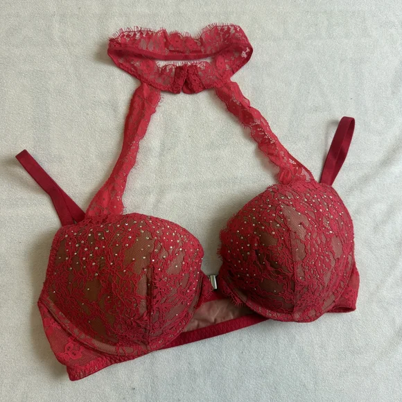 Victoria's Secret Studded Halter Neck Bra - Picture 2 of 5